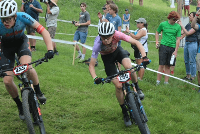 Isaac racing on course.