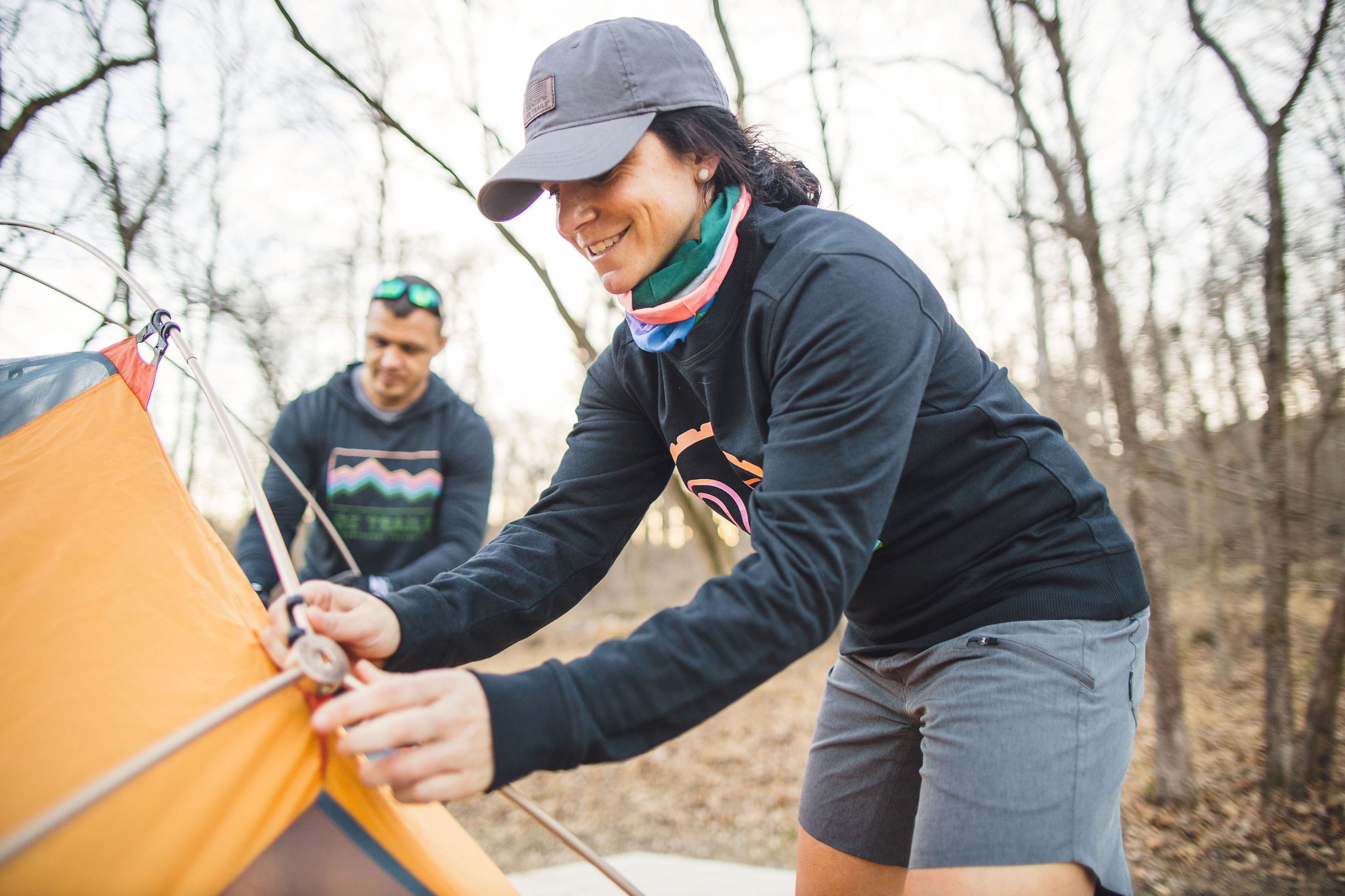 Camping at Coler Mountain Bike Preserve in Bentonville, Arkansas